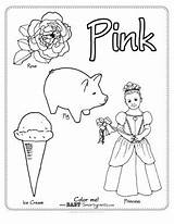 Pink Color Coloring Worksheets Preschool Pages Activities Colors Sheets Post Preschoolers Learning Kindergarten Worksheet Printable Toddlers Kids Designlooter Ca Pre sketch template