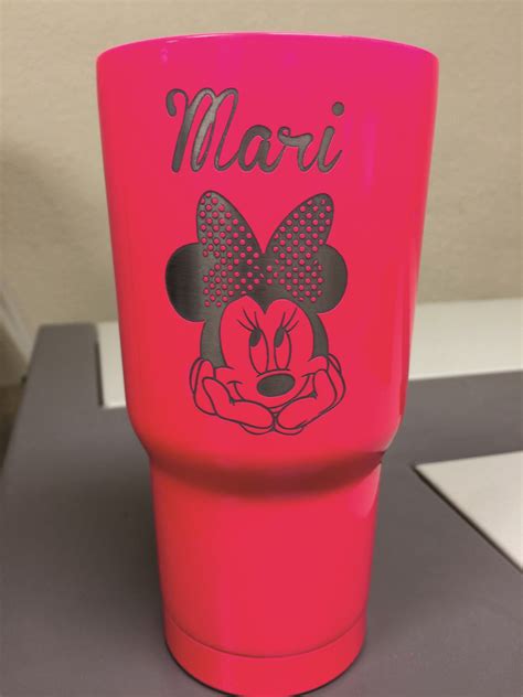 minnie mouse powder coated hot pink 20 oz rtic visit us