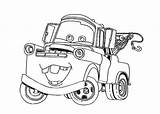 Mater Coloring Pages Tow Truck Mcqueen Lightning Cars Drawing Cummins Dodge Disney Town Going Around Color Character Getcolorings Printable Ram sketch template