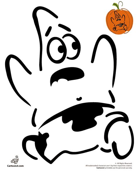 spongebob pumpkin carving patterns patrick pumpkin stencil cartoon jr