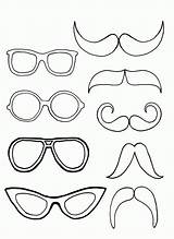 Coloring Pages Mustache Moustache Eyeglasses Pair Template Kids Color Glasses Sunglasses Printable Drawing Eye Clipart Kidsplaycolor Online Templates Play Colouring sketch template