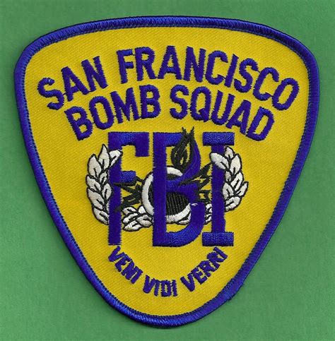 fbi san francisco california police bomb squad patch