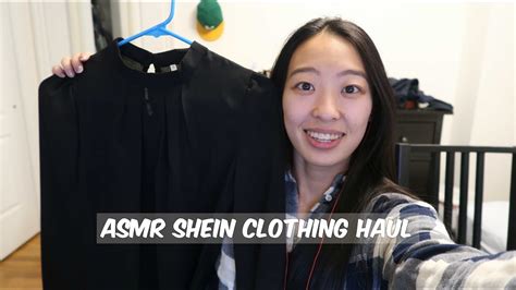 asmr soft spoken shein clothing haul youtube