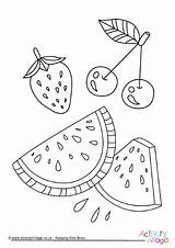 Colouring Summer Fruits Pages Food Activity Drink Things Become Member Log Activityvillage Village Explore sketch template