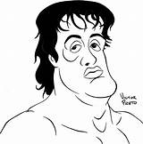 Rocky Balboa Stallion Italian Coloring Drawing Pages Template Caricature Getdrawings sketch template