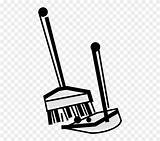 Clipart Broom Dustpan Cleaning Brush Clipground Drawing sketch template