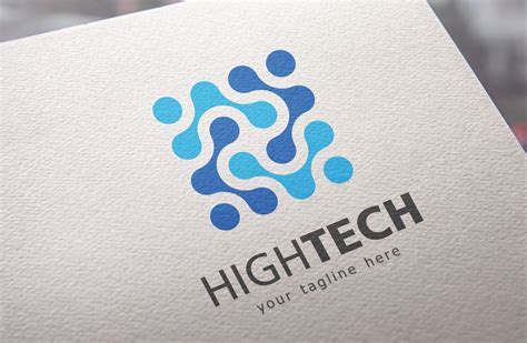 high tech logo logo templates creative market