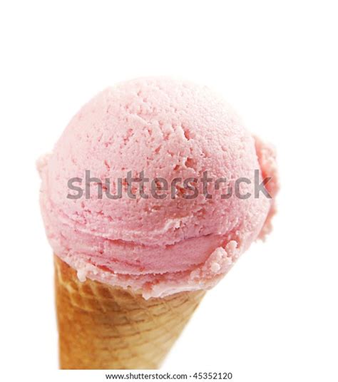 pink ice cream stock photo edit