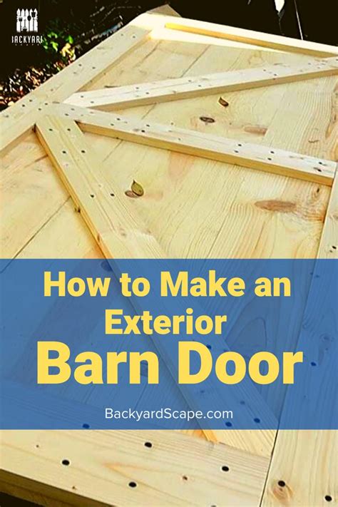 how to make a board and batten exterior barn door step by step