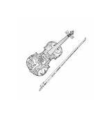 Violin Ornamental Coloring Vector sketch template