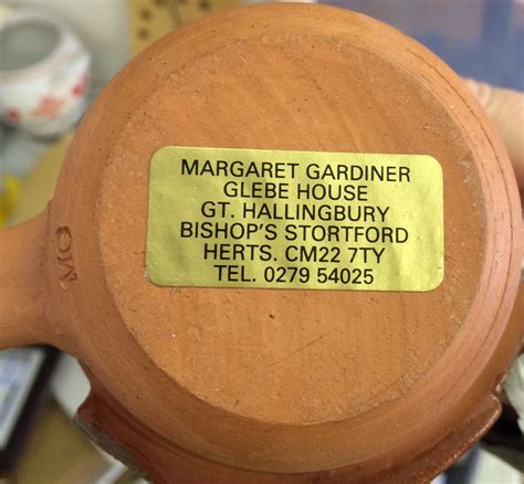 margaret gardiner mg mark  label pottery marks pottery gardiner