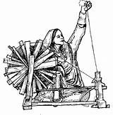 Charkha Spinning Wheel Gandhi Indian Weaver Washing Technology Improved Shearing Wheels 1920 Challenge Story Gif Independence Spinningwheel Wool Craft sketch template