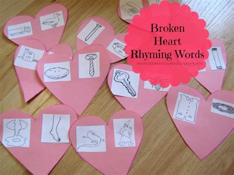 rhyming word puzzles literacy activity school time snippets