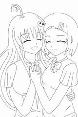 Coloring Pages Friends Friend Anime Forever Cute Girls Colouring Lineart Printable Tlr Color Print Getcolorings Comments Coloringhome Getdrawings Library Clipart sketch template