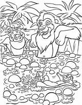 Pumbaa Timon Simba sketch template