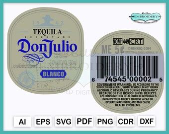 don julio label template  printable word searches