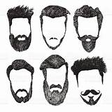 Beard Vector Mustache Hipster Illustration Style Clip Set Cartoon Illustrations Drawing Hair Choose Board Istockphoto Similar sketch template