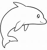 Dolphin Coloring Pages Dolphins Kids Clipart Cute Cartoon Printable Clip Animated Draw Cliparts Jumping Drawing Color Adults Colouring Easy Drawings sketch template
