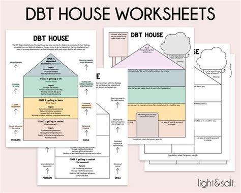 dbt house anxiety house worksheet dbt skills therapy etsy sweden