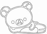 Rilakkuma Rillakuma Kawaii Colouring sketch template