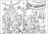 Christmas Coloriage Happy Joyeux Coloring Weihnachten Jul God Frohe Malvorlage Målarbild Kleurplaat Noel Noël Ausmalbilder Kerstfeest Zalig Bilder Imprimer Dessin sketch template