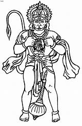 Hanuman Coloring Clipart Pages Anjaneya Lord Kumar Veer Jayanti Clipground Top Cliparts sketch template