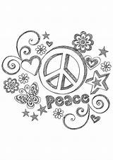 Peace Coloring Pages Sign Printable Signs Adult Hippie Kids Paix Buzzle Templates Color Drawing Sheets Books Sketch Simple Bestcoloringpagesforkids Mandala sketch template