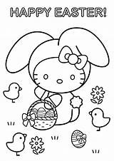 Easter Coloring Kitty Hello Pages Happy Printable Preschool Color Print Worksheets Kids Sheets Paw Patrol Disney Cartoon Colouring Bunny Supercoloring sketch template