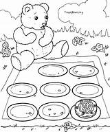 Picnic Teddy Bear Coloring Pages Printable Getcolorings Bears Print Getdrawings sketch template