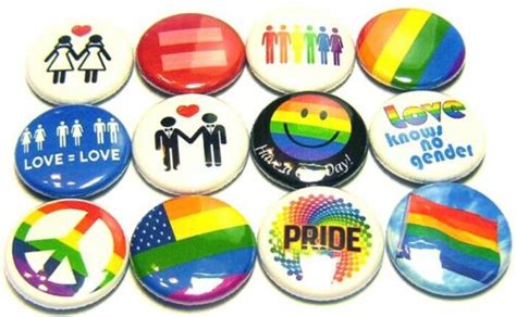 12 gay lgbt pride and equality one inch buttons marriage rainbow love 1