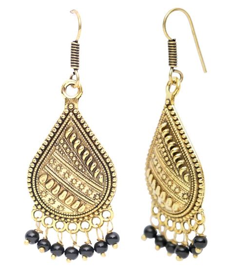 panash golden hanging earrings buy panash golden hanging earrings    prices