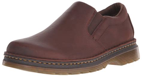 dr martens dr martens boyle slip  black leather shoe  brown  uk  men lyst