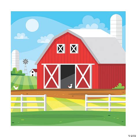 red barn backdrop banner  pc oriental trading