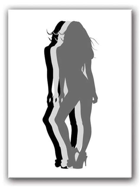 pin up girl silhouette canvas