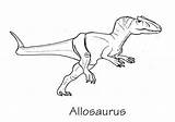 Allosaurus Jurassic Killer Dinosaurus Kidsplaycolor sketch template