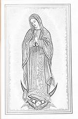 Guadalupe Lady sketch template