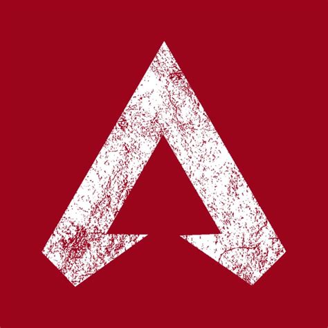 Small Cherry Red Apex Legends Distressed Symbol Logo Men S T Shirt