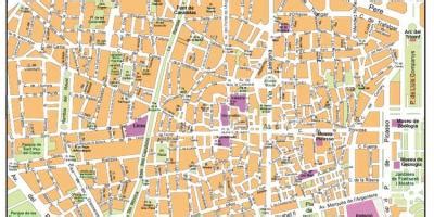 barcelona oude plattegrond van de stad oude kaart van barcelona catalonie spanje
