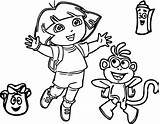 Friends Playing Coloring Pages Dora Getcolorings Getdrawings sketch template