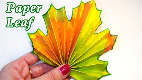 paper leaf diy craft    paper autumn leaves tutorial youtube