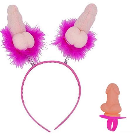 penis bridal shower supplies headbands and ring for hen girls etsy