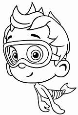Bubble Guppies Coloring Nonny Drawing Print sketch template