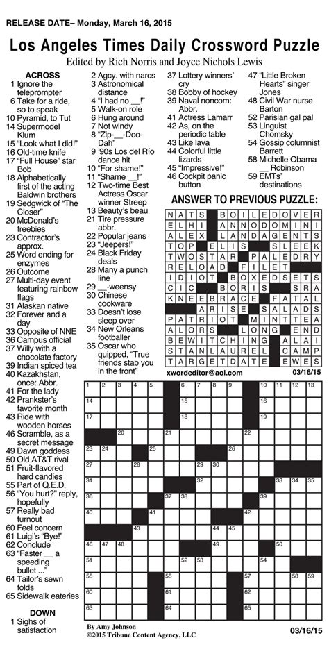 printable daily newspaper crosswords printable crossword puzzles