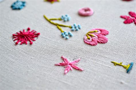 flower embroidery  art  floral stitches