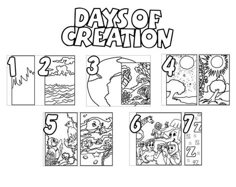 st day  creation coloring page  printable coloring pages  kids
