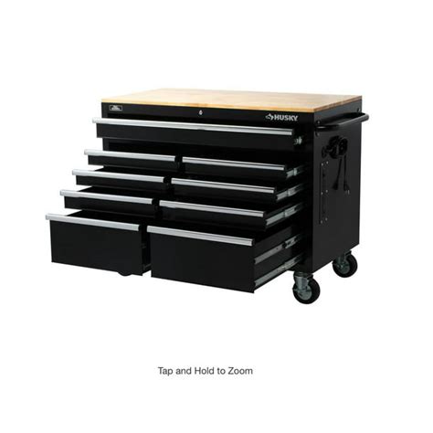 Husky 52 W X 20 D Heavy Duty 10 Drawer Mobile Workbench Tool Chest With