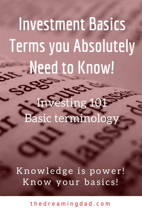 basic terminology required  understand   investment world investment  investing