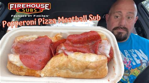 firehouse subs  pepperoni pizza meatball  review food review