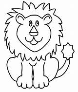 Lion Lamb Coloring Getdrawings Face sketch template