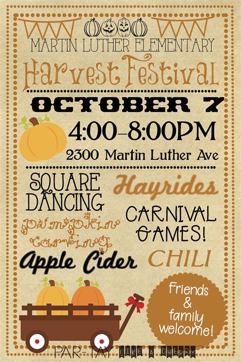 printable fall festival flyer templates  printable